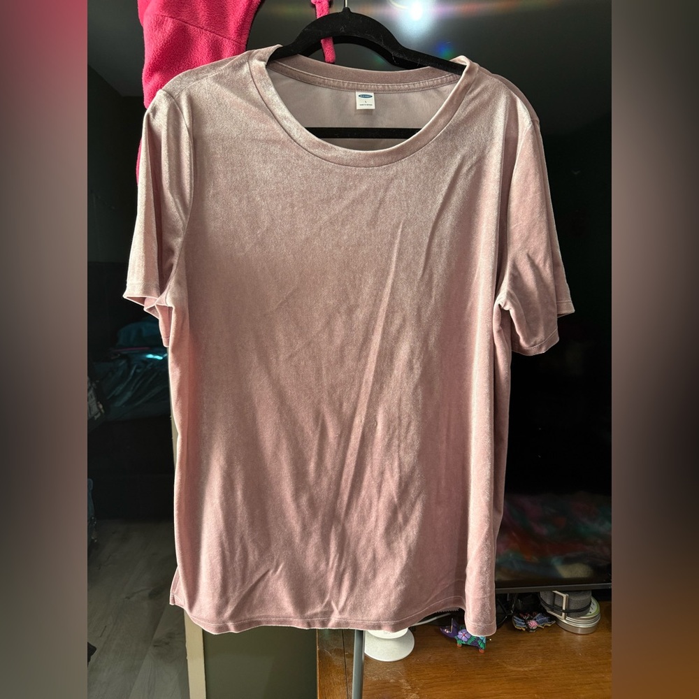 Old Navy Blush velvet Pink Tee